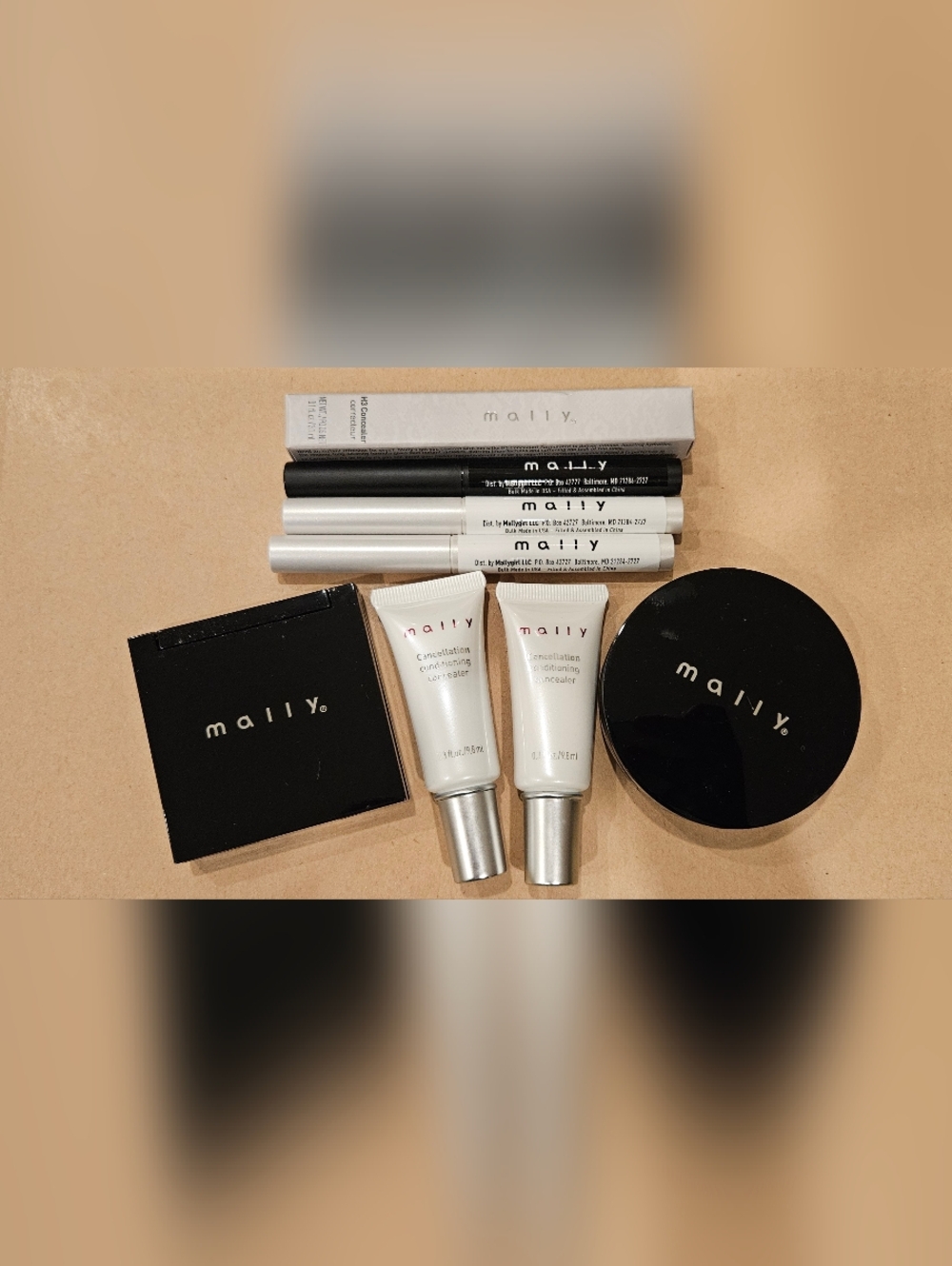 Mally Foundation & Concealer Light Tan Makeup Set Bundle 8pcs New In Box Sealed